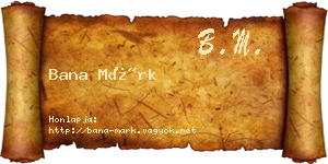 Bana Márk névjegykártya