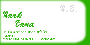 mark bana business card